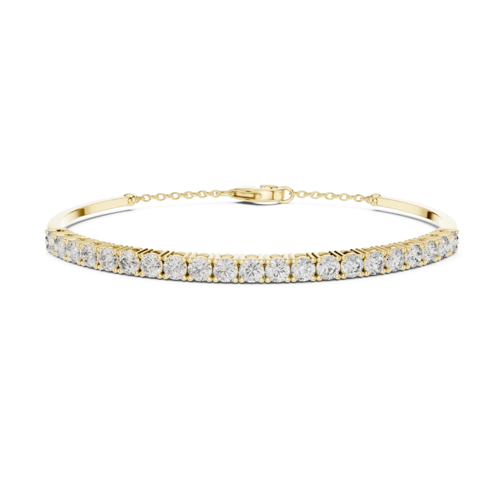 Luminary Round Brilliant Pavé-Set Tennis Bracelet - Image 2