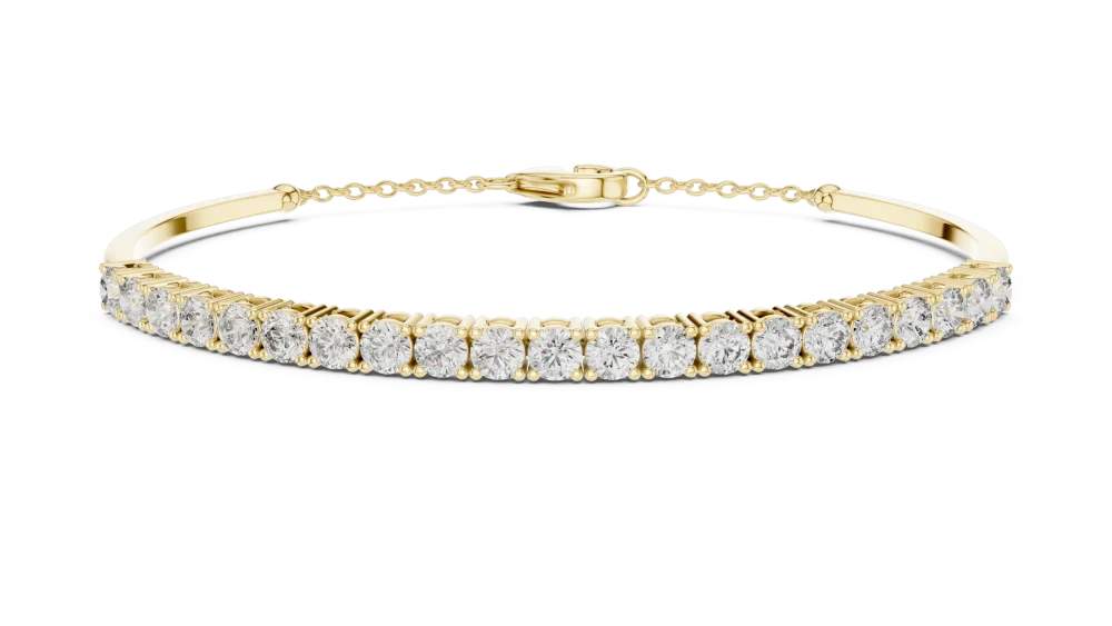 Infinite Round Brilliant Pavé-Set Tennis Bracelet - Image 2