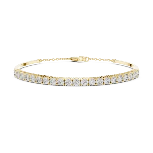 Luminary Round Brilliant Pavé-Set Tennis Bracelet - Image 2