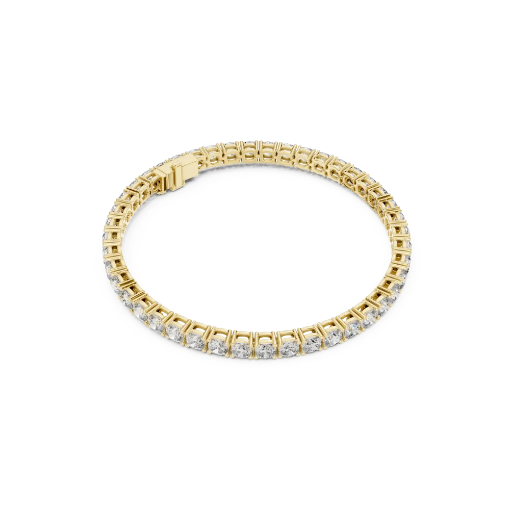 Discover the radiant brilliance of our cushion cut tennis bracelet. Featuring premium lab-grown DIAMEUR diamonds, it is the ultimate luxury essential. Shop now.