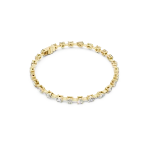 Symmetry Multi-Shape Mixed Cut Statement Tennis Bracelet