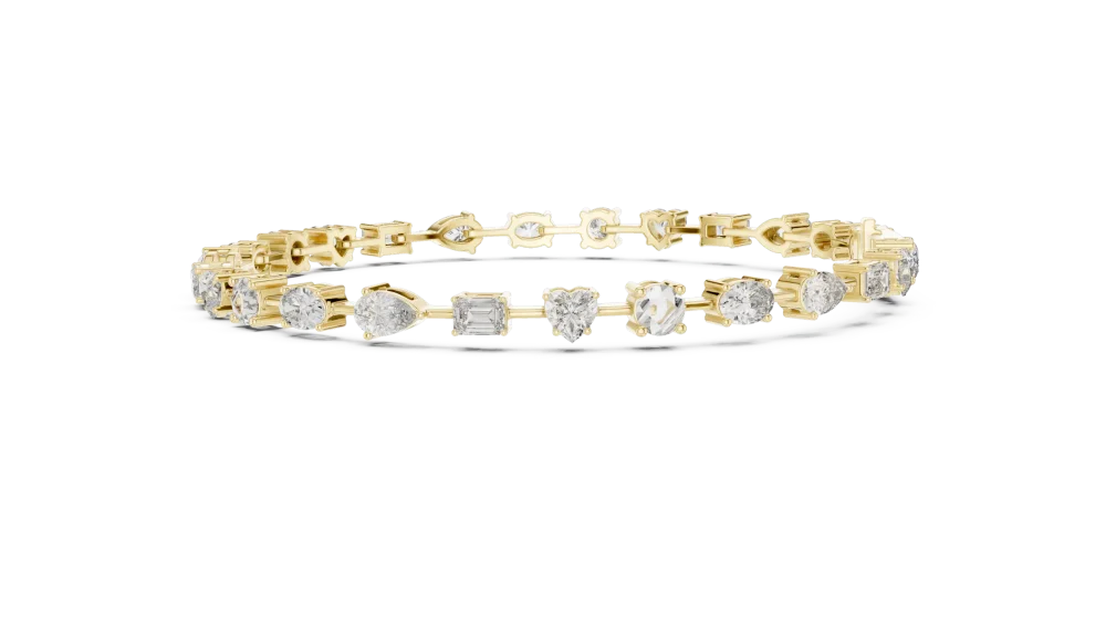 Infinite Radiance Multi-Shape Lab Grown Diamond Tennis Bracelet - Image 3