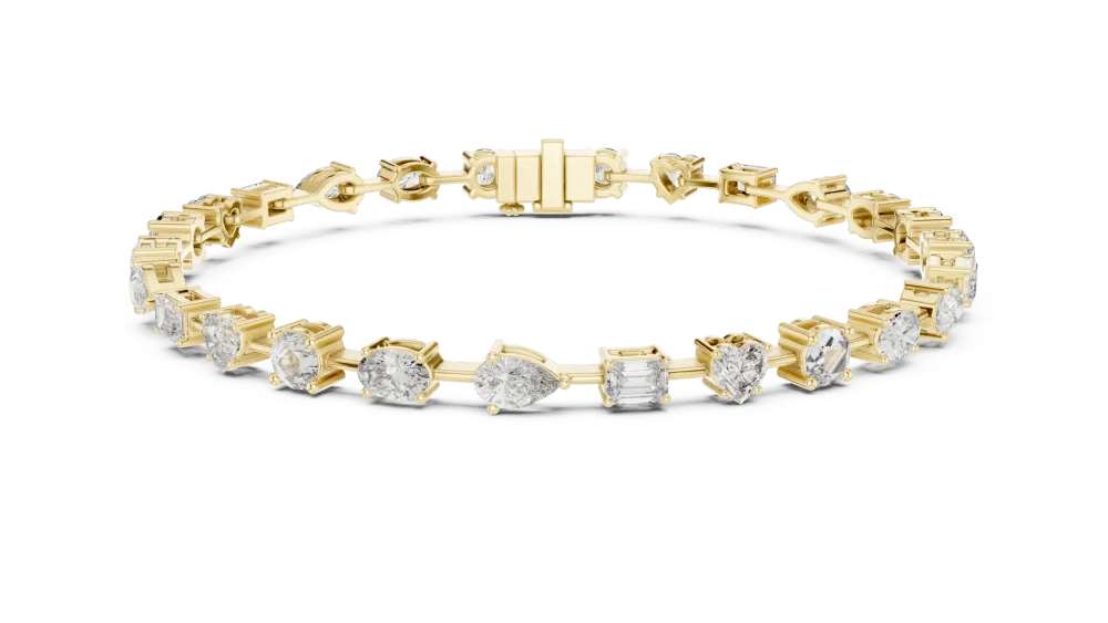 Infinite Radiance Multi-Shape Lab Grown Diamond Tennis Bracelet - Image 2