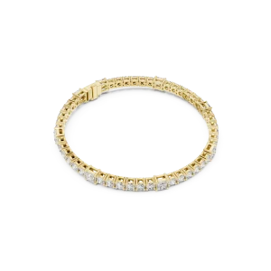 Symmetry Princess and Round Brilliant Geometric Tennis Bracelet