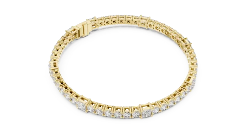 Luminary Princess and Round Brilliant Cut Tennis Bracelet