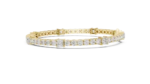 Luminary Princess and Round Brilliant Cut Tennis Bracelet - Image 3