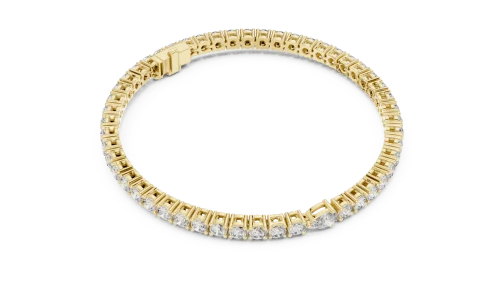 Infinite Luminary Pear and Round Brilliant Tennis Bracelet