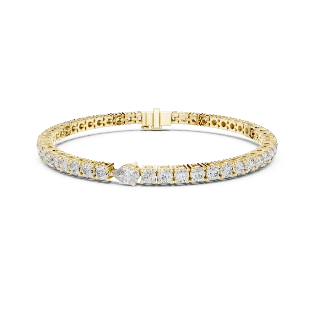Luminary Round and Pear Cut Scintillating Tennis Bracelet - Image 2
