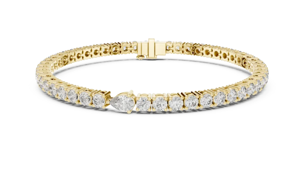 Infinite Luminary Pear and Round Brilliant Tennis Bracelet - Image 2
