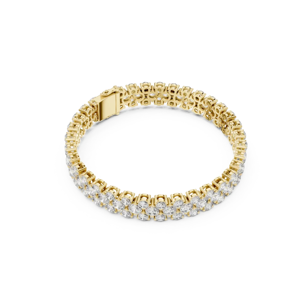 Adorn your wrist with this stunning multi-row tennis bracelet. Featuring high-brilliance DIAMEUR lab-grown diamonds, discover true luxury today.
