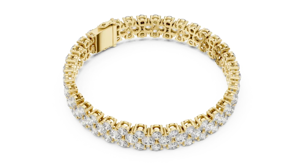 Discover the radiant brilliance of this multi-row tennis bracelet, featuring exquisite DIAMEUR diamonds. Elevate your luxury style and shop today.