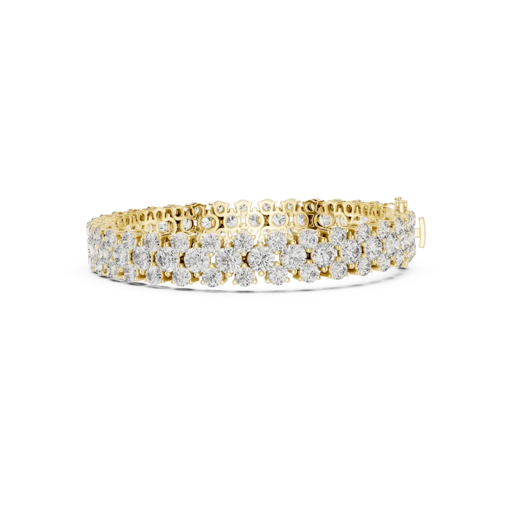 Infinite Radiance Round Brilliant Multi-Row Tennis Bracelet - Image 3
