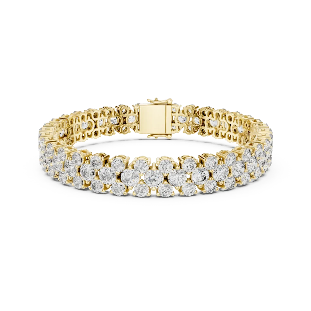 Infinite Radiance Round Brilliant Multi-Row Tennis Bracelet - Image 2