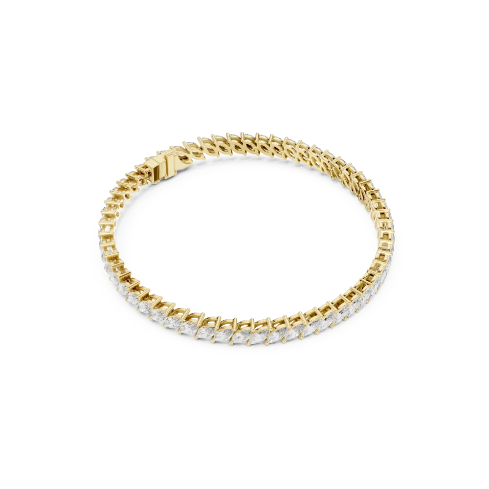 Adorn your wrist with the radiant fire of our marquise DIAMEUR diamond tennis bracelet. Experience unparalleled brilliance and modern luxury today.