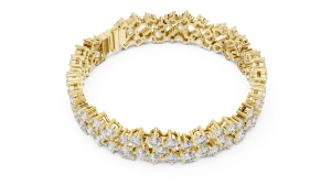 Luminary Round Brilliant Pavé-Set Statement Tennis Bracelet