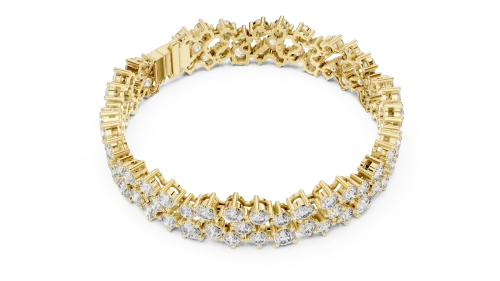 Luminary Round Brilliant Pavé-Set Statement Tennis Bracelet