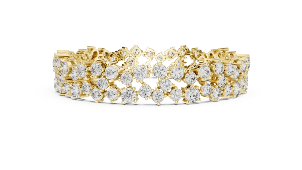Luminary Round Brilliant Pavé-Set Statement Tennis Bracelet - Image 3