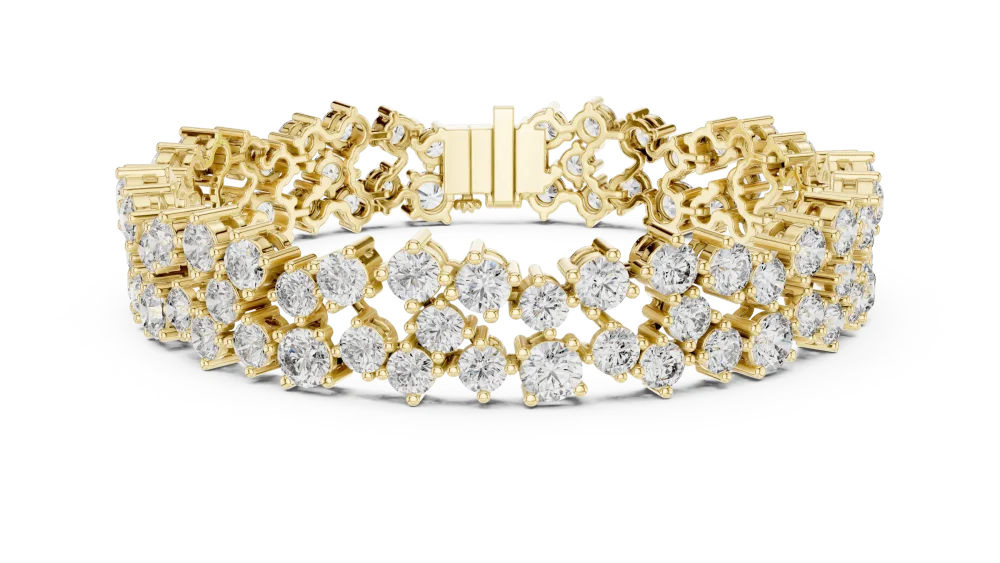 Luminary Round Brilliant Pavé-Set Statement Tennis Bracelet - Image 2