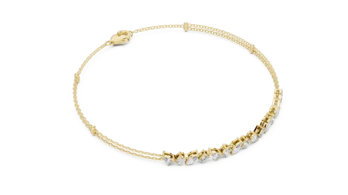 Ethereal Mixed-Cut Multi-Shape Statement Tennis Bracelet