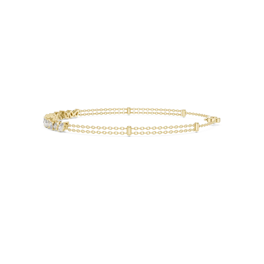 Ethereal Multi-Shape Pear and Marquise Statement Bracelet - Image 3