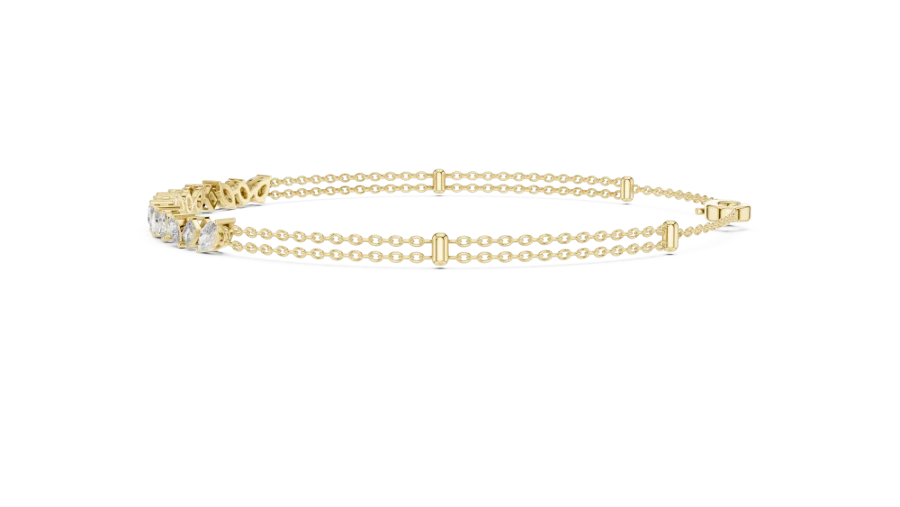 Ethereal Mixed-Cut Multi-Shape Statement Tennis Bracelet - Image 3
