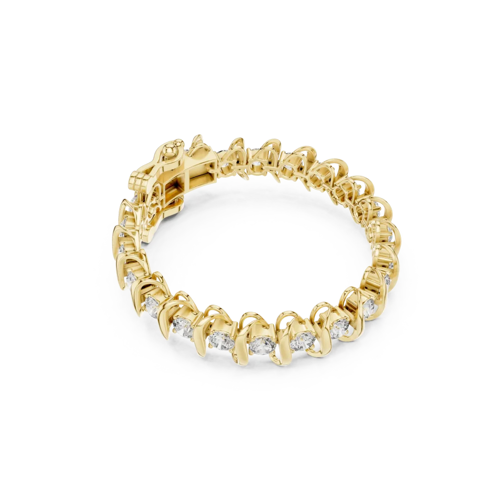 Adorn your wrist with the radiant fire of our round brilliant DIAMEUR diamond tennis bracelet. A modern classic designed for ultimate luxury.