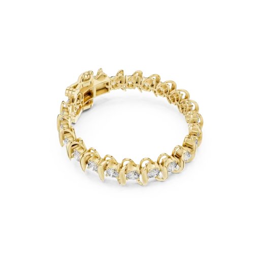 Infinite Luminary Round Brilliant Sculptural Tennis Bracelet