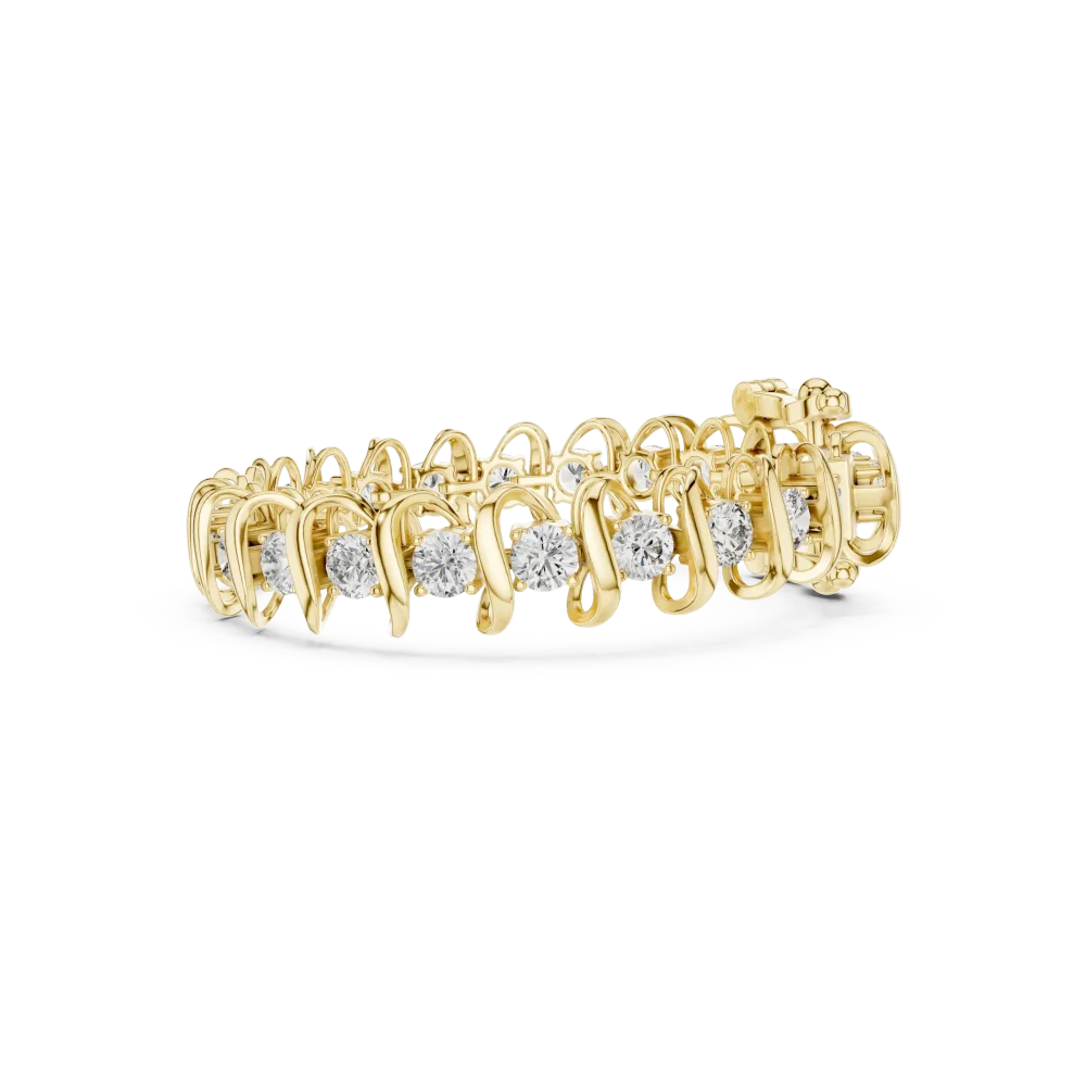 Infinite Luminary Round Brilliant Sculptural Tennis Bracelet - Image 3