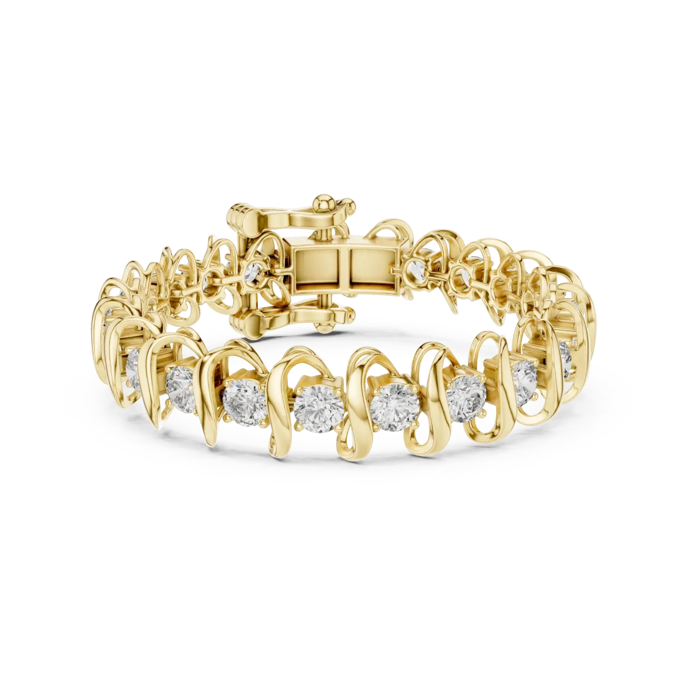 Infinite Luminary Round Brilliant Sculptural Tennis Bracelet - Image 2