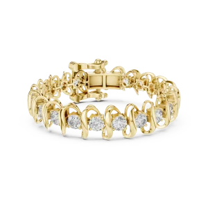 Infinite Luminary Round Brilliant Sculptural Tennis Bracelet - Image 2