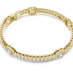 Luminary Emerald and Round Cut Geometric Tennis Bracelet