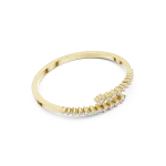 Fluid Silhouette Round Brilliant Pavé-Set Statement Bracelet