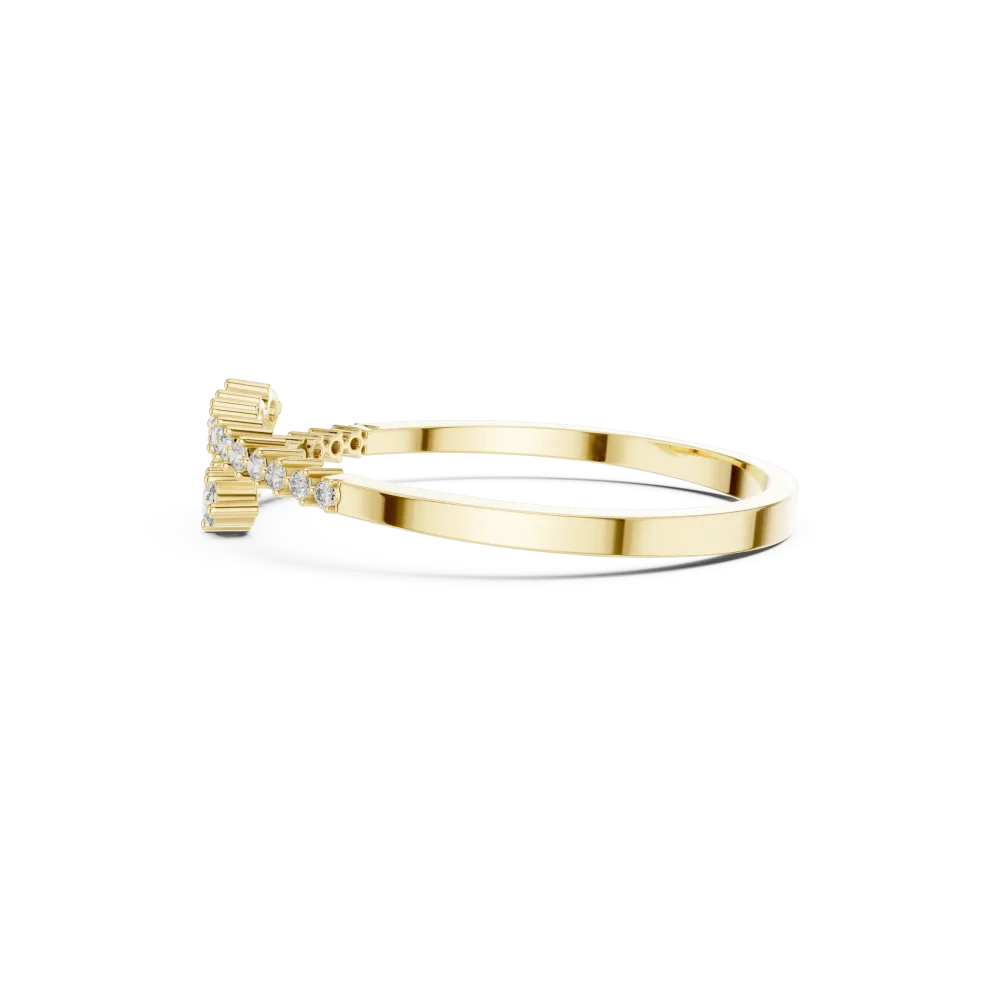 Fluid Silhouette Round Brilliant Pavé-Set Statement Bracelet - Image 3