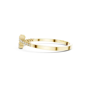 Fluid Silhouette Round Brilliant Pavé-Set Statement Bracelet - Image 3
