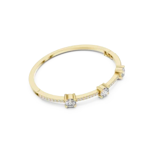 Luminary Round Brilliant Pavé-Set Statement Bangle