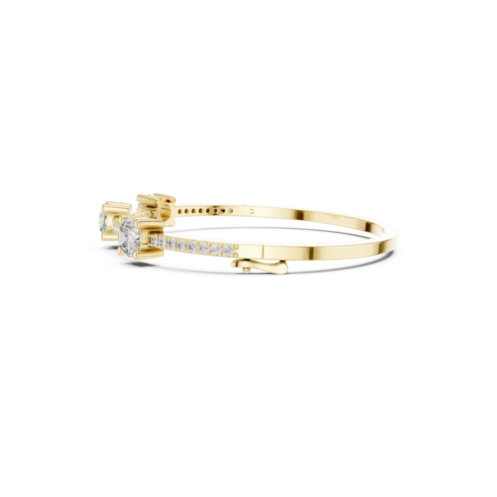 Luminary Round Brilliant Pavé-Set Statement Bangle - Image 3