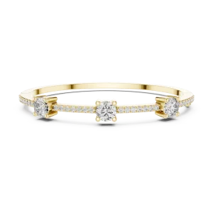 Luminary Round Brilliant Pavé-Set Statement Bangle - Image 2