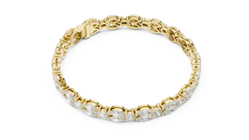 Luminary Pear and Marquise Alternating Tennis Bracelet