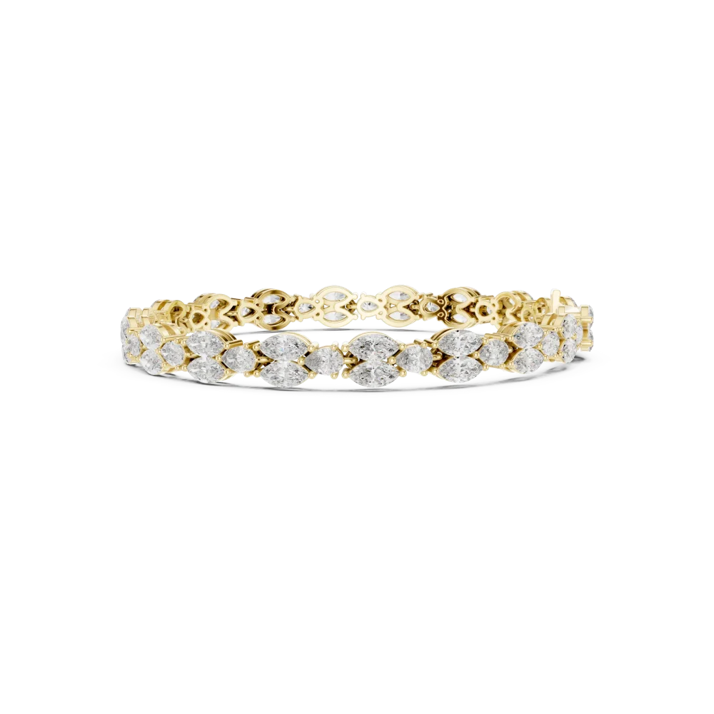 Luminary Marquise and Pear Alternating Tennis Bracelet - Image 3