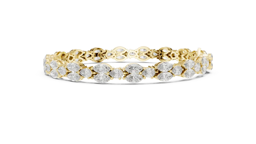 Luminary Pear and Marquise Alternating Tennis Bracelet - Image 3