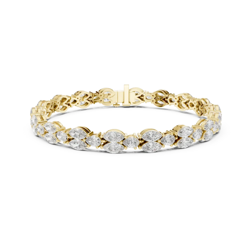 Luminary Marquise and Pear Alternating Tennis Bracelet - Image 2