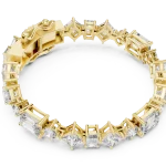 Symmetry Emerald and Princess Multi-Shape Statement Bracelet