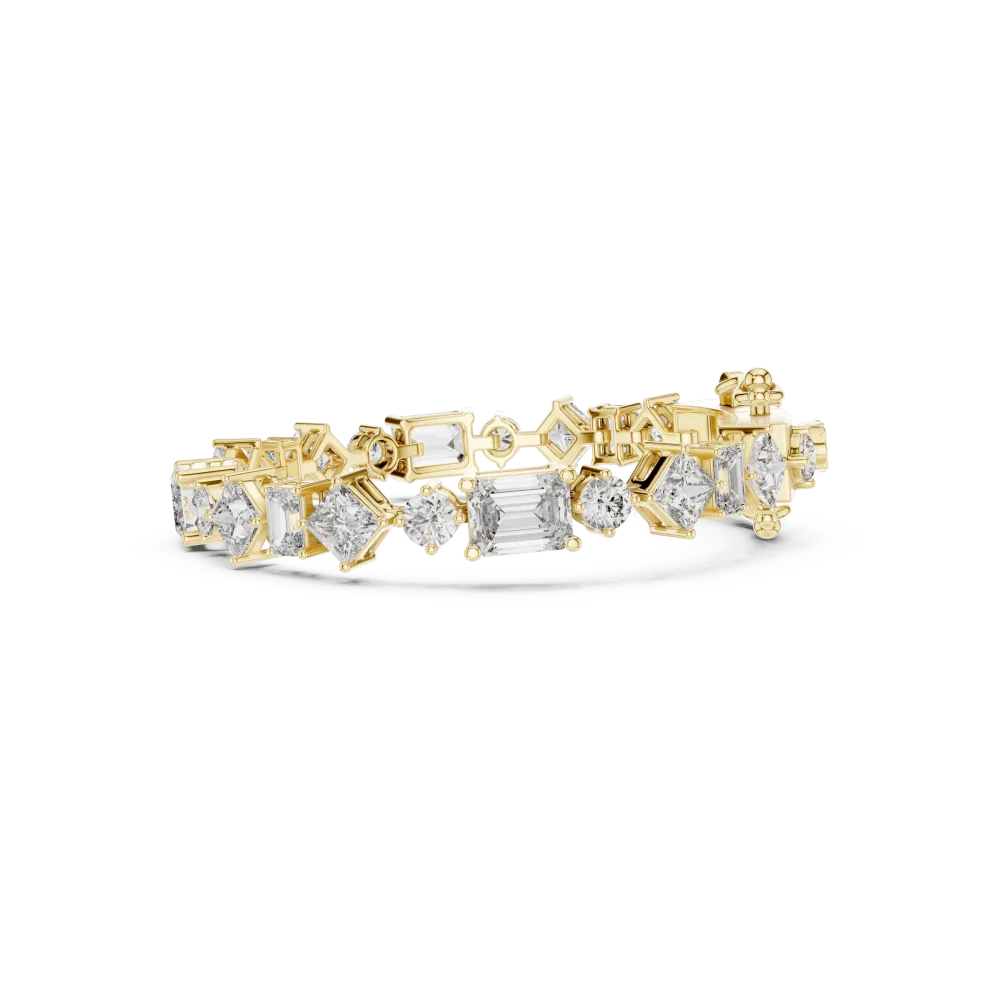 Luminary Mixed-Cut Architectural Tennis Bracelet - Image 3