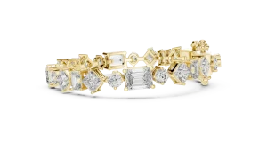 Symmetry Emerald and Princess Multi-Shape Statement Bracelet - Image 3