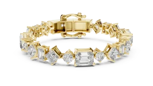Symmetry Emerald and Princess Multi-Shape Statement Bracelet - Image 2