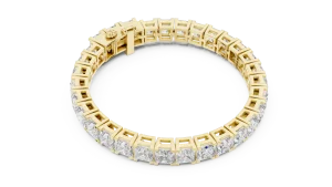 Infinite Princess Cut Geometric Tennis Bracelet