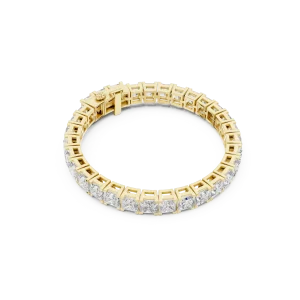 Architectural Princess Cut Geometric Frame Tennis Bracelet
