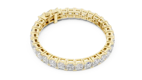 Infinite Princess Cut Geometric Tennis Bracelet