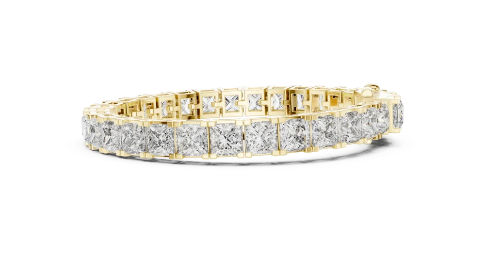 Infinite Princess Cut Geometric Tennis Bracelet - Image 3