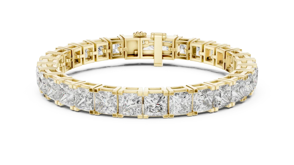Infinite Princess Cut Geometric Tennis Bracelet - Image 2